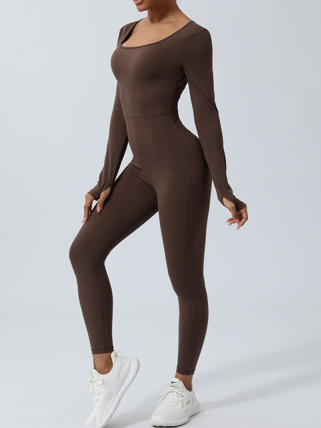 Twisted Backless Long Sleeve Jumpsuit nicholesgifts