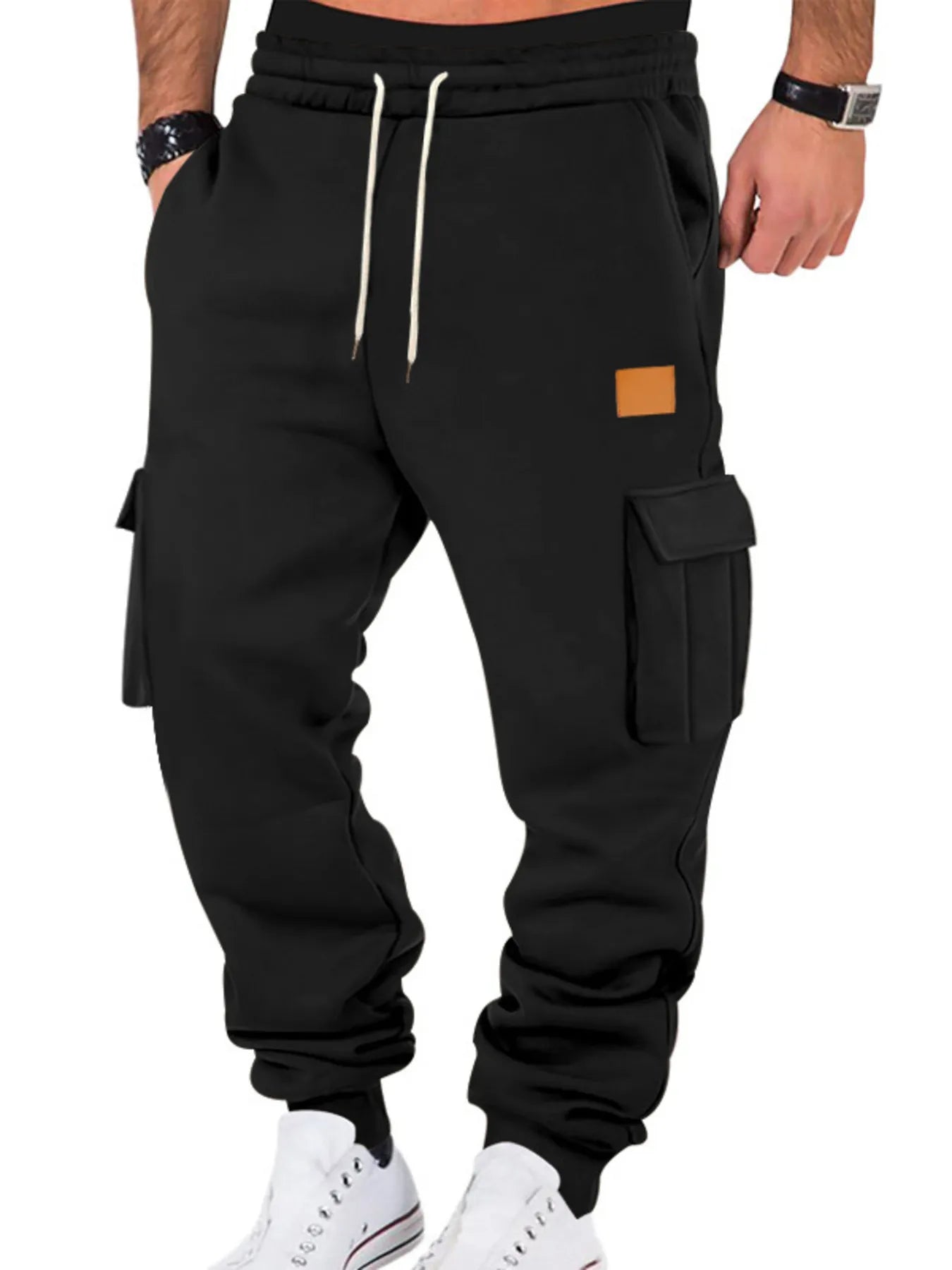 Men's Full Size Drawstring Cargo Jogger Pants Plus Size nicholesgifts