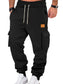 Men's Full Size Drawstring Cargo Jogger Pants Plus Size nicholesgifts