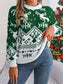 Christmas Element Round Neck Long Sleeve Sweater nicholesgifts