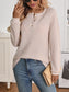 Striped Button Detail Long Sleeve Top nicholesgifts