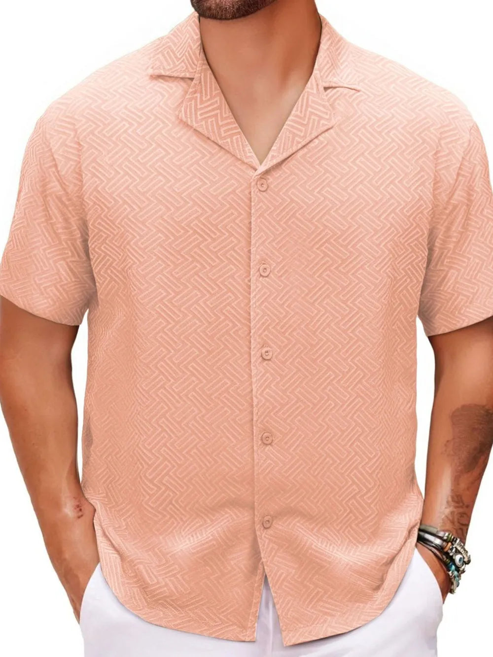 Men's Plus Size Button Down Short Sleeve Shirt NicholesGifts
