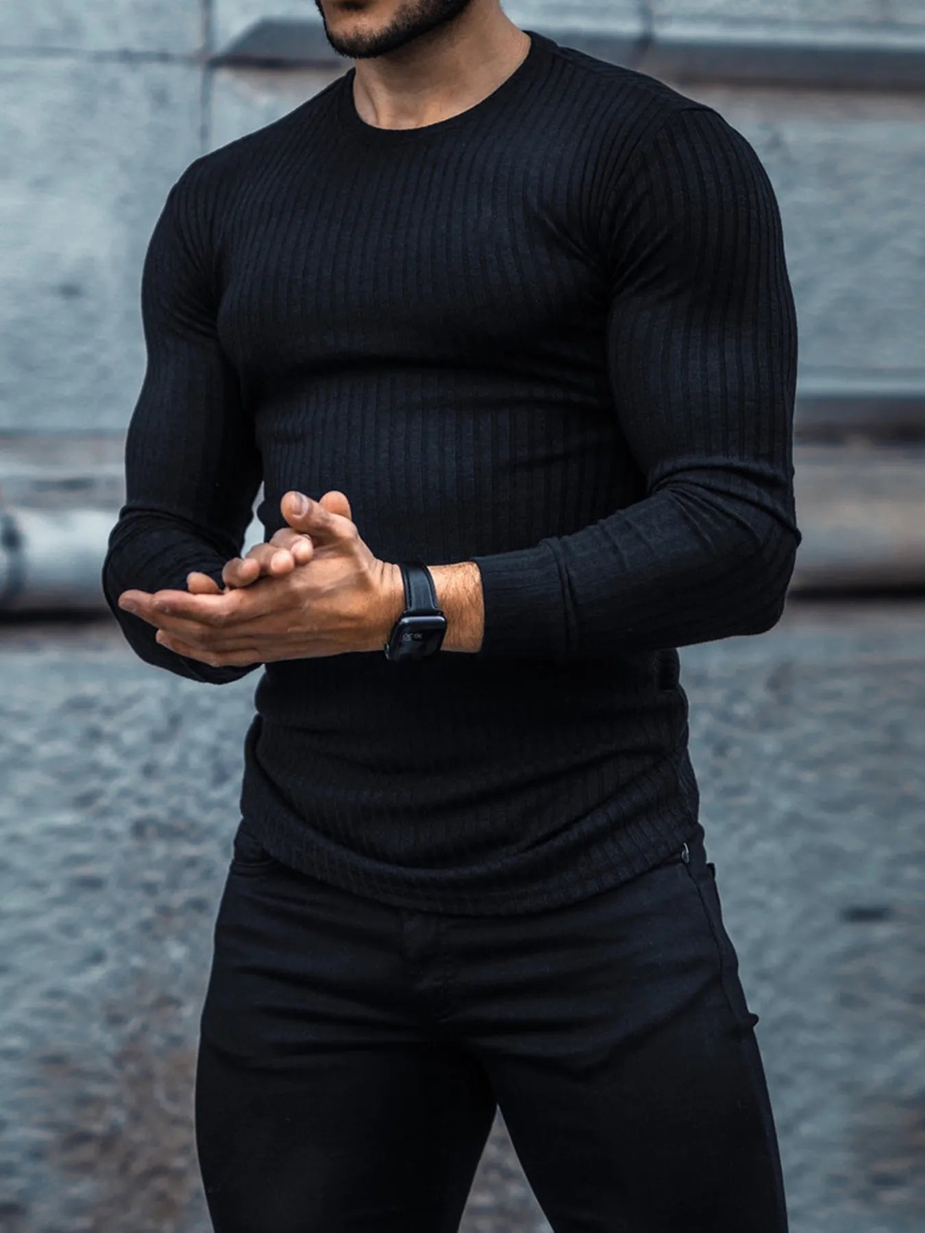 Men's Plus Size Long Sleeve Fitted T-Shirt NicholesGifts