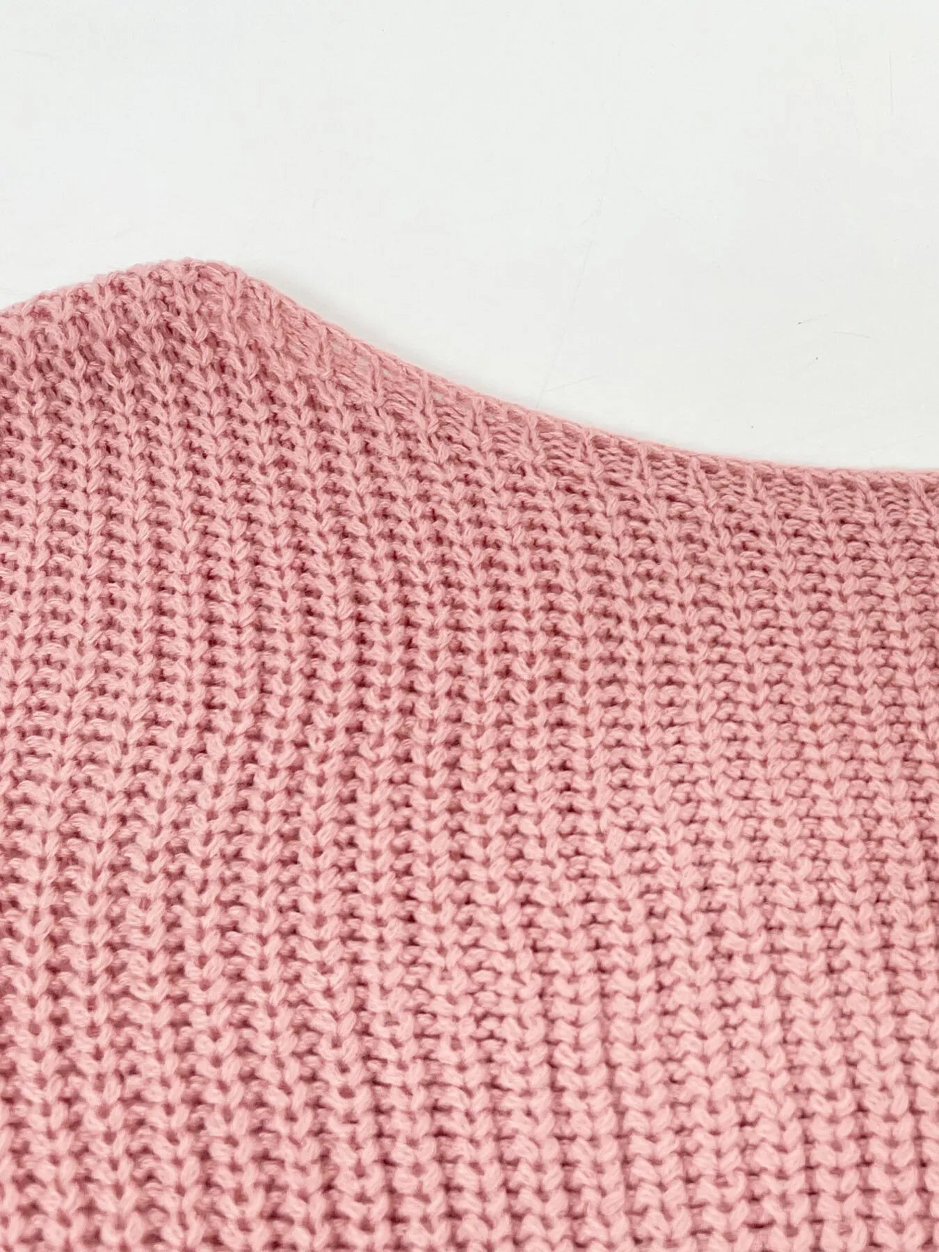 One-Shoulder Ribbed Knit Top with Relaxed Fit