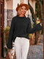 Mock Neck Drop Shoulder Sweater nicholesgifts