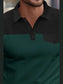 Men's Full Size Waffle-Knit Collared Contrast Polo Plus Size nicholesgifts