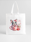 Women Happy Valentine's Day Pug Dog in Heart Mug Tote Bag Gift For Her nicholesgifts
