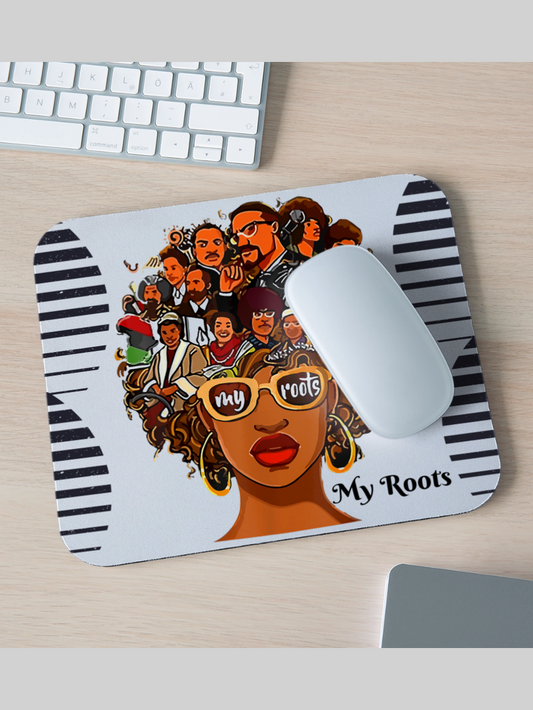 African American Women My Roots Mouse Pad Gift for Black History Month nicholesgifts