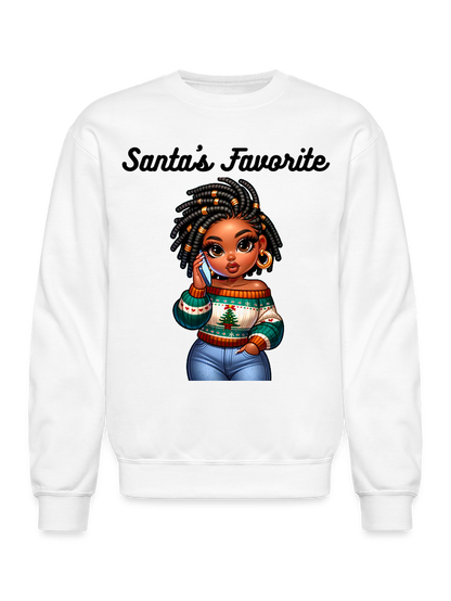 African American Women Santa's Favorite Crewneck Christmas Sweatshirt nicholesgifts