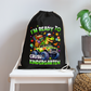 Toddler Boys I'm Ready To Crush Kindergarten Drawstring Bag Back To School - black