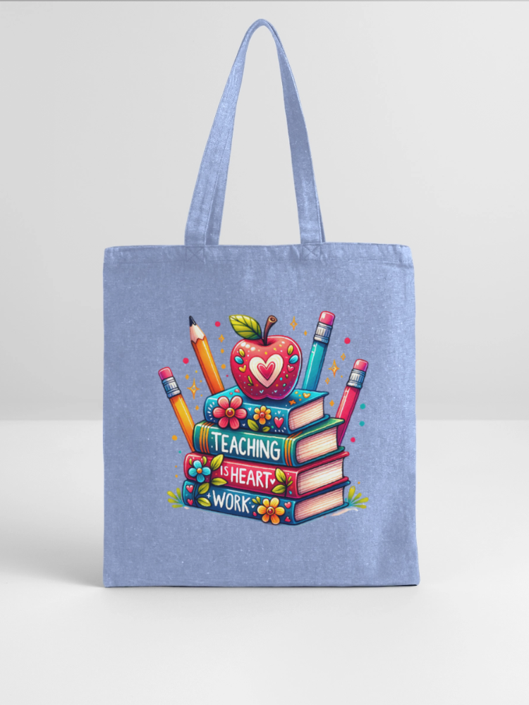 Women Teaching Is Heart Work Valentine's Day Tote Bag nicholesgifts