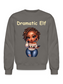 African American Women Christmas Dramatic Elf Crewneck Sweatshirt nicholesgifts