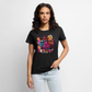 Women’s Halloween Ghost Spooky Vibes Short Sleeve T-Shirt - black