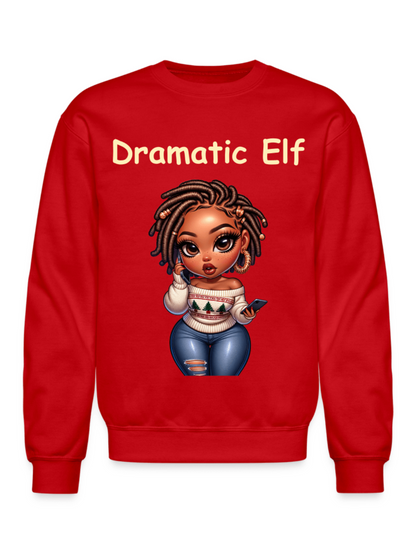 African American Women Christmas Dramatic Elf Crewneck Sweatshirt nicholesgifts