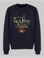 Men’s Turkey and Touchdowns Thanksgiving Sweatshirt - navy