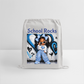 African American Toddler Girls School Rocks Gray Cotton Drawstring Bag For Back To School - Light Grey