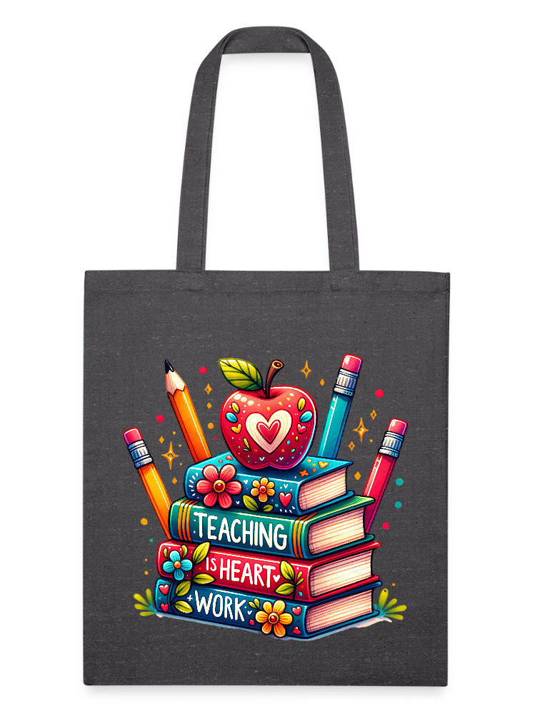 Women Teaching Is Heart Work Valentine's Day Tote Bag nicholesgifts