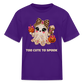 Girls Halloween Ghost Too Cute To Spook Short Sleeve T-Shirt - purple
