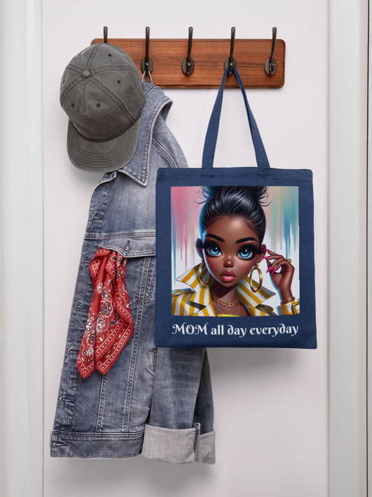African American Women Mom All Day Everyday Mother's Day Tote Bag NicholesGifts