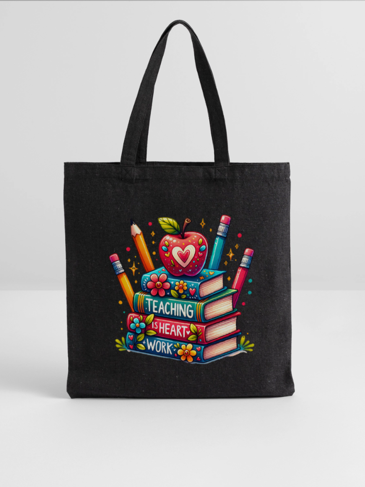 Women Teaching Is Heart Work Valentine's Day Tote Bag nicholesgifts