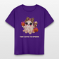 Girls Halloween Ghost Too Cute To Spook Short Sleeve T-Shirt - purple