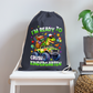 Toddler Boys I'm Ready To Crush Kindergarten Drawstring Bag Back To School - navy