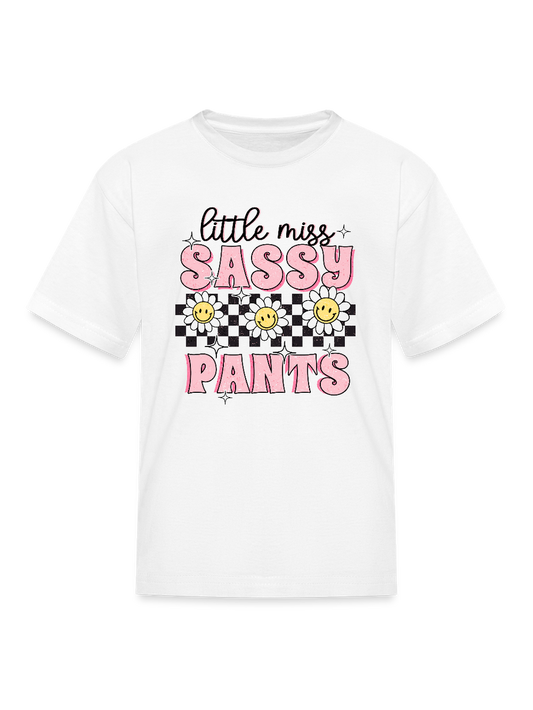 Girls Little Miss Sassy Pants Short Sleeve T-Shirt