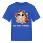 Girls Halloween Ghost Too Cute To Spook Short Sleeve T-Shirt - royal blue