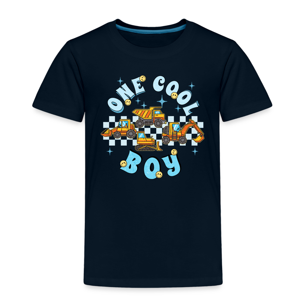 Toddler Boys One Cool Boy Short Sleeve Crewneck T-Shirt - deep navy