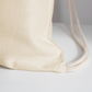 African American Toddler Girls School Rocks White Cotton Drawstring Bag For Back To School - natural