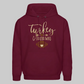 Men's Turkey and Touchdowns Thanksgiving Hoodie - burgundy