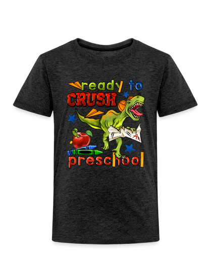 Toddler Boys Dinosaur Ready To crush Preschool Short Sleeve Premium T-Shirt nicholesgifts