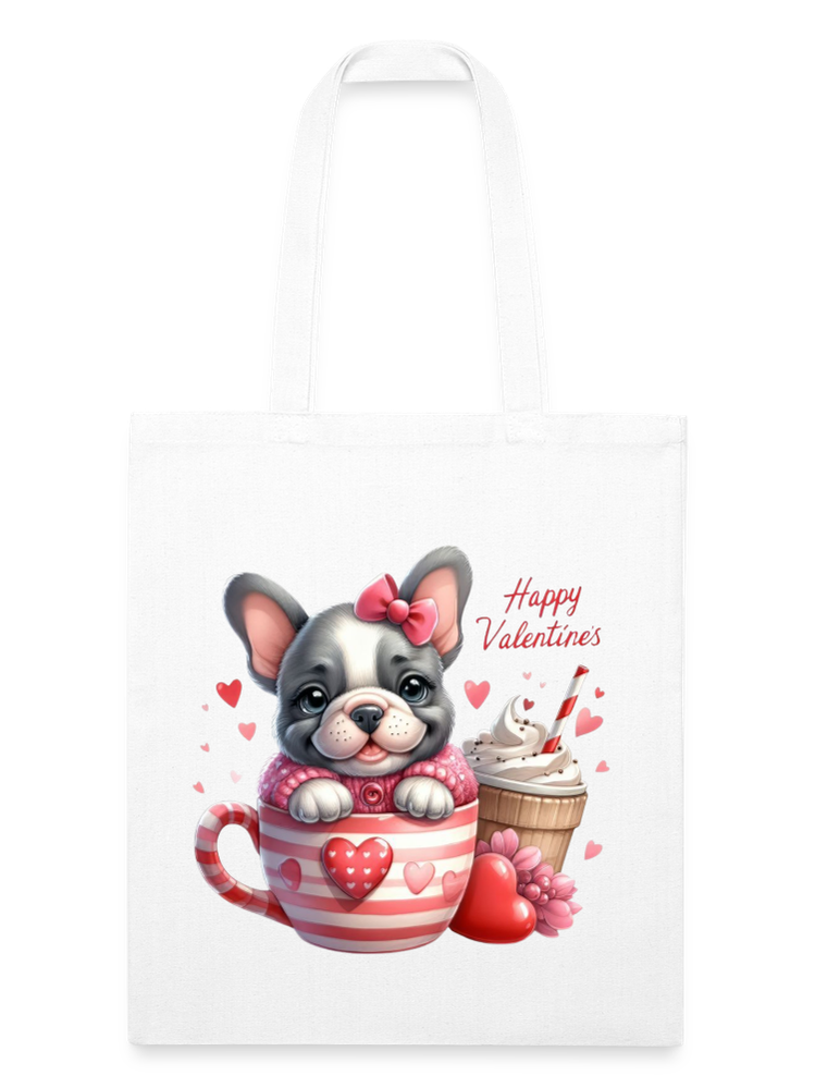 Women Happy Valentine's Day Pug Dog in Heart Mug Tote Bag Gift For Her nicholesgifts
