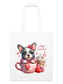 Women Happy Valentine's Day Pug Dog in Heart Mug Tote Bag Gift For Her nicholesgifts