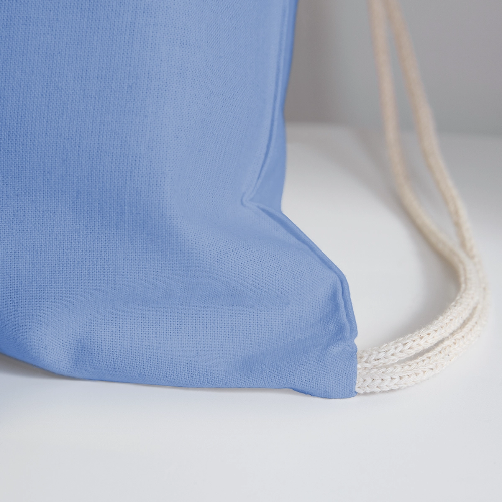 African American Toddler Girls School Rocks Blue Cotton Drawstring Bag For Back To School - carolina blue