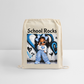 African American Toddler Girls School Rocks White Cotton Drawstring Bag For Back To School - natural
