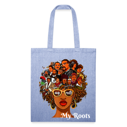 African American Women My Roots Blue Tote Bag Gift for Black History Month nicholesgifts