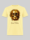 Men's Good Vibes Skeleton Crewneck Short Sleeve  T-Shirt - cornsilk