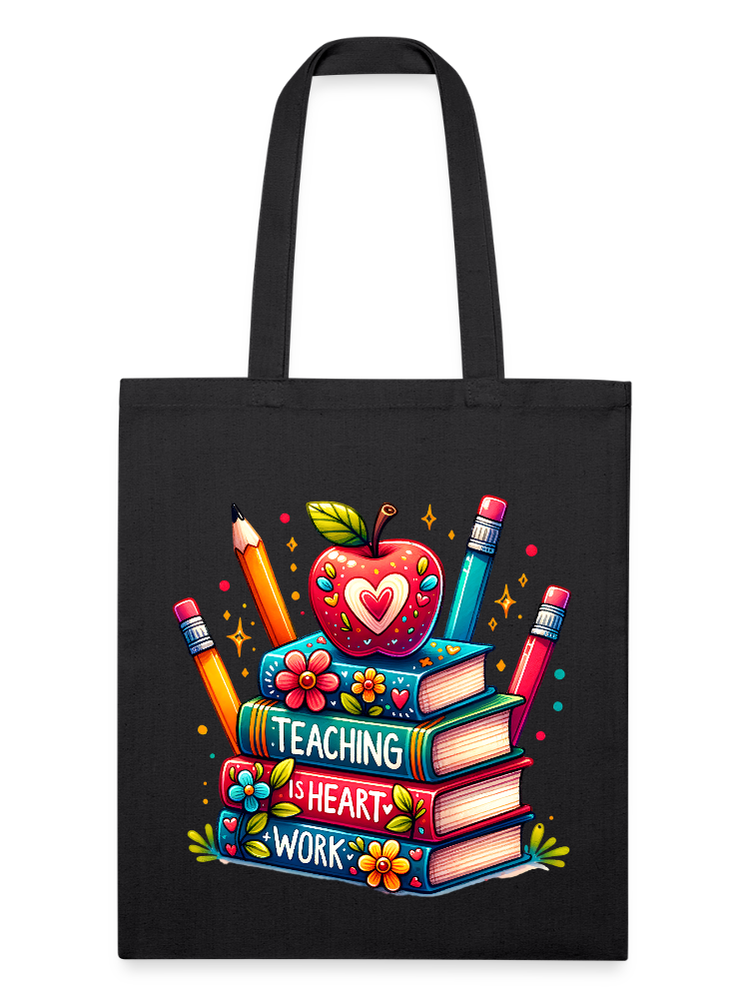Women Teaching Is Heart Work Valentine's Day Tote Bag nicholesgifts