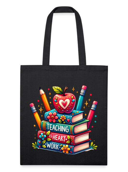 Women Teaching Is Heart Work Valentine's Day Tote Bag nicholesgifts