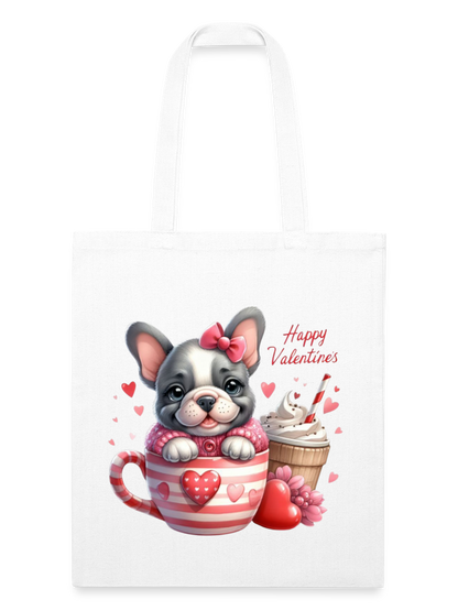 Women Happy Valentine's Day Pug Dog in Heart Mug Tote Bag Gift For Her nicholesgifts