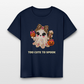 Girls Halloween Ghost Too Cute To Spook Short Sleeve T-Shirt - navy