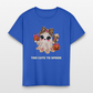 Girls Halloween Ghost Too Cute To Spook Short Sleeve T-Shirt - royal blue