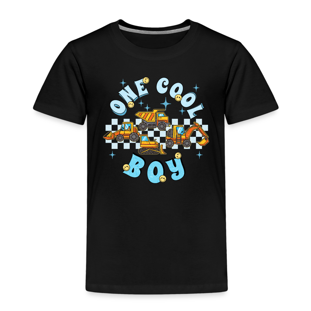 Toddler Boys One Cool Boy Short Sleeve Crewneck T-Shirt - black