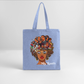 African American Women My Roots Blue Tote Bag Gift for Black History Month nicholesgifts