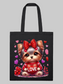 Women Love Dog with Bow Valentine's Day Tote Bag nicholesgifts