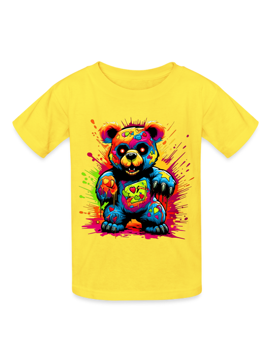 Boys Colorful Teddy Bear Short Sleeve T-Shirt