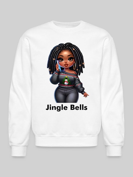 African American Women Jingle Bells Crewneck Christmas Sweatshirt nicholesgifts