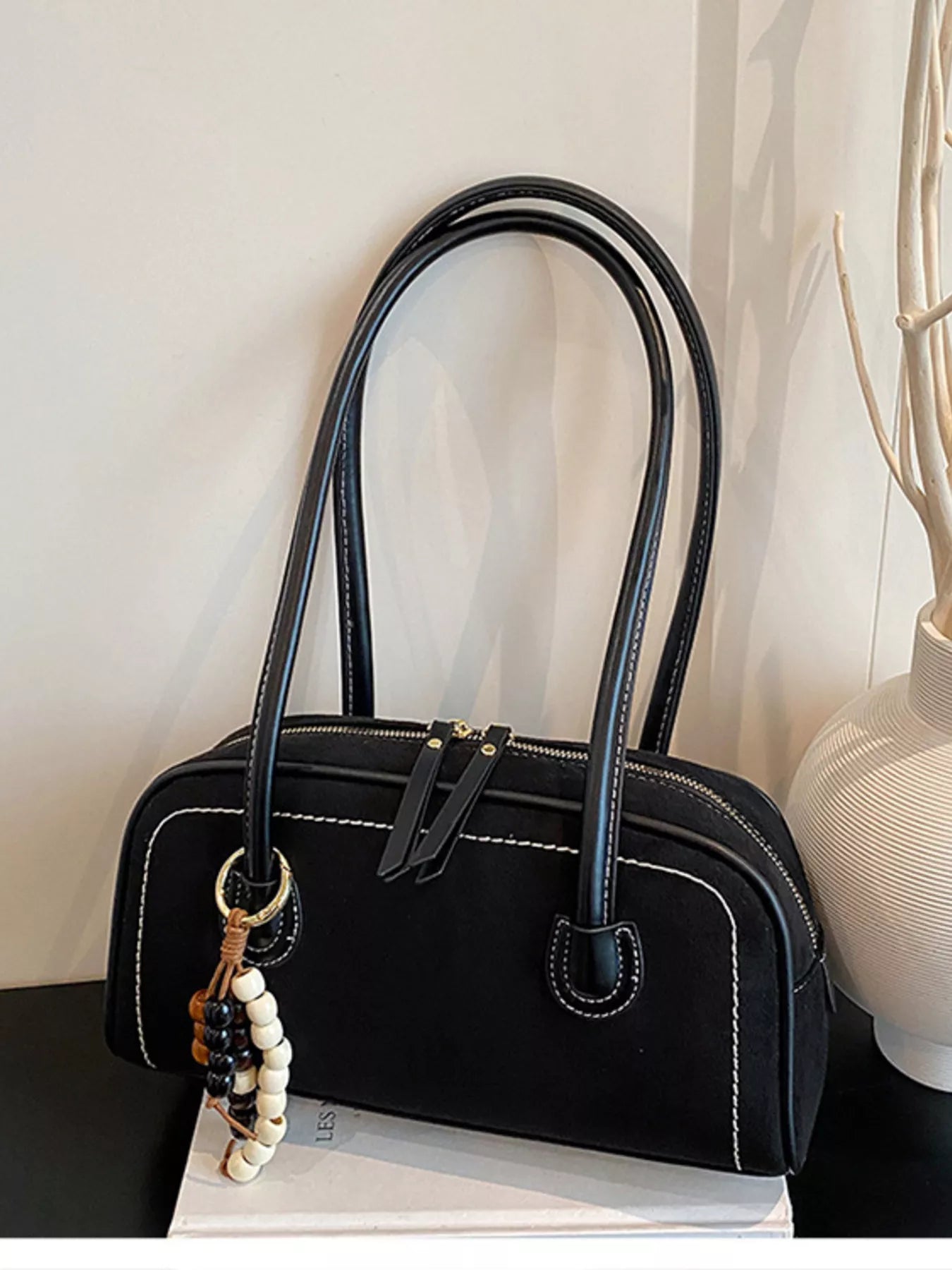 Zipper Closure Shoulder Bag nicholesgifts