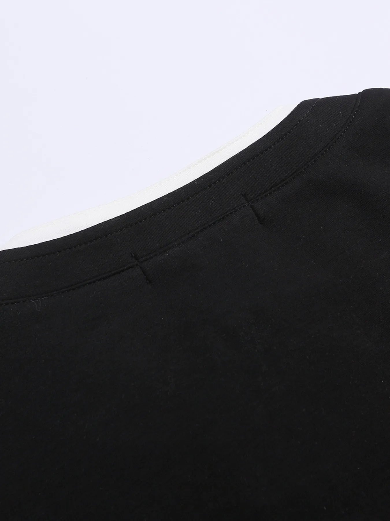 Men's Contrast Half Zip Short Sleeve T-Shirt Trendsi